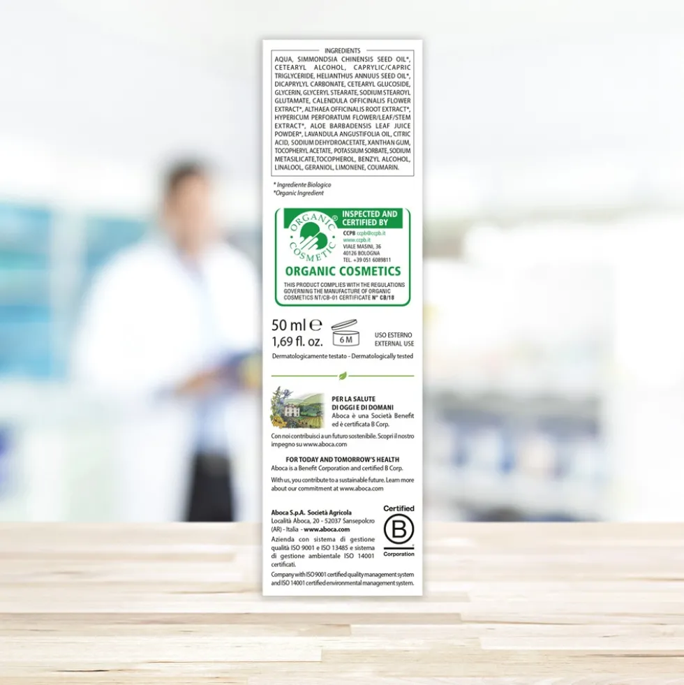 Aboca Biopomata Calendula Cosmentico Biologico per Pelli Sensibili, Azione Emolliente e Lenitiva, 50ml