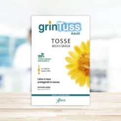 Aboca Grintuss Adulti Sciroppo Flaconcini Dispositivo Medico Tosse e Benessere Vie Respiratorie, 12 Flaconcini x 13.6g