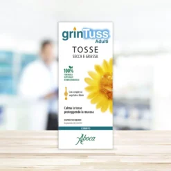 Aboca Grintuss Adulti Sciroppo Dispositivo Medico Tosse e Benessere Vie Respiratorie, 180g
