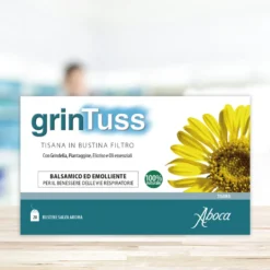 Aboca Grintuss Tisana Integratore Tosse e Benessere Vie Respiratorie, 20 Bustine