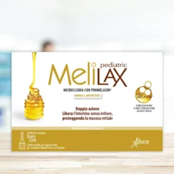 Aboca Melilax Pediatric - Microclismi per la stipsi di bambini e lattanti, 6 pezzi da 5 g