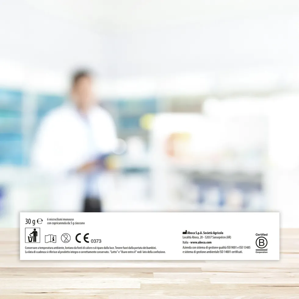 Aboca Melilax Pediatric - Microclismi per la stipsi di bambini e lattanti, 6 pezzi da 5 g