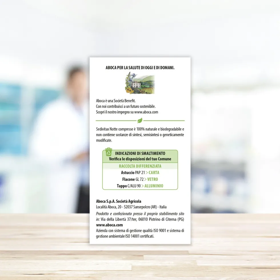 Aboca Sedivitax - Notte Advance Integratore Alimentare Sonno e Serenità, 50 compresse