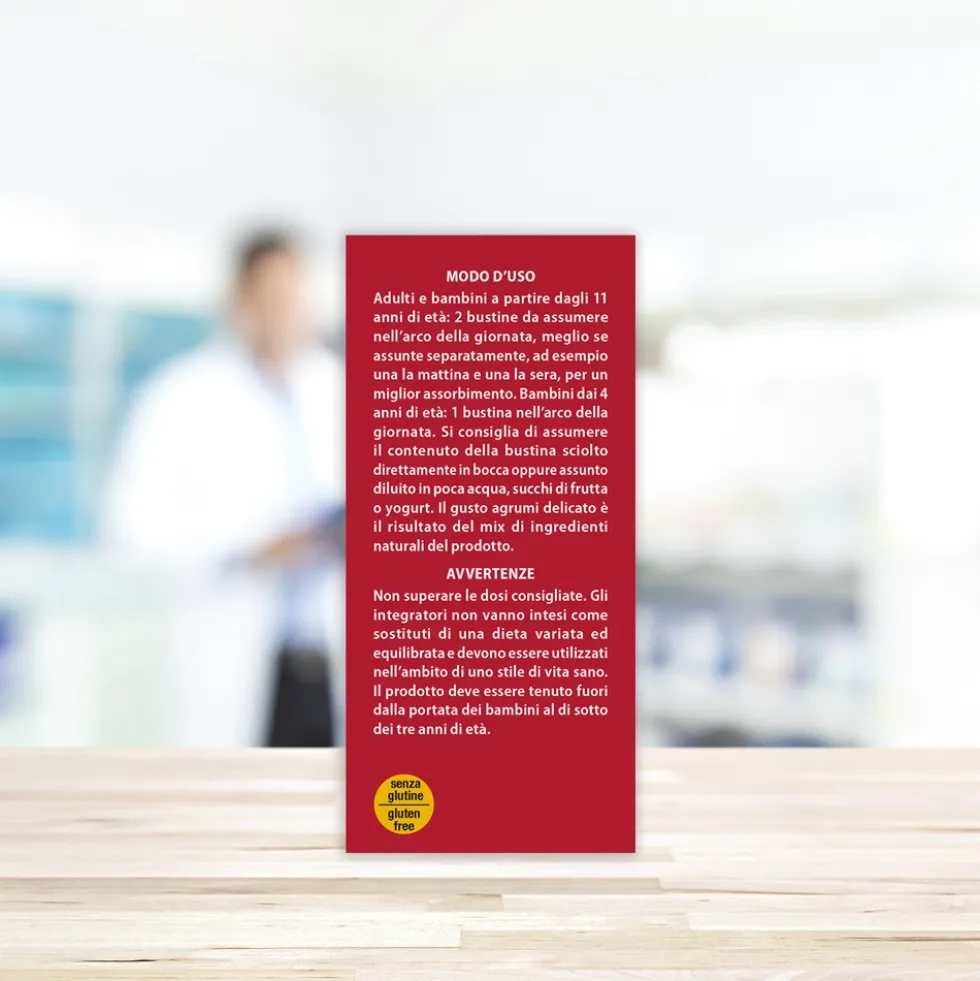 Aboca Vitamin C Naturcomplex Integratore Difese Immunitarie Tono e Memoria, 20 Bustine