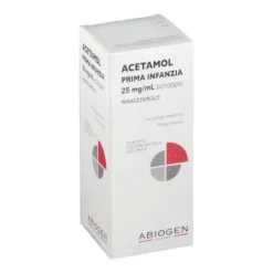 Acetamol Prima Infanzia 25mg/ml Paracetamolo Sciroppo Febbre e Dolore, 100ml