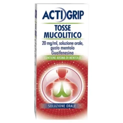 Actigrip Tosse Grassa Mucolitico per Catarro Soluzione Orale Gusto Mentolo, 150ml