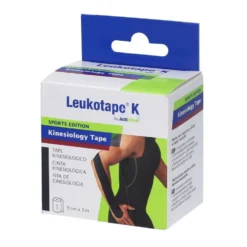Actimove Leukotape K Tape Kinesiologico 5cm x 5 m colore Nero, 1 pezzo