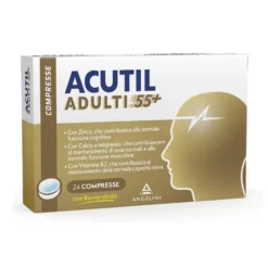 Acutil Adulti 55+ Integratore Alimentare Mente Ossa e Muscoli, 24 compresse