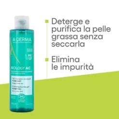 A-Derma Biology AC - Gel Detergente Schiumogeno Purificante, 200ml