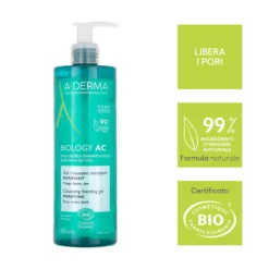 A-Derma Biology AC - Gel Detergente Schiumogeno Purificante, 400ml