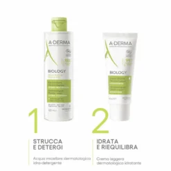 A-Derma Biology - Acqua Micellare Dermatologica Idra-Detergente, 400ml