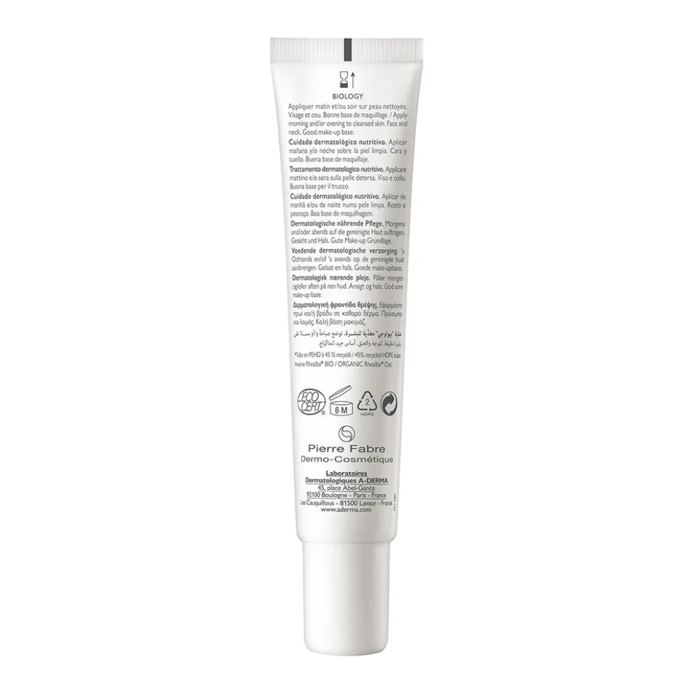 A-Derma Biology - NUTRI Trattamento Dermatologico Nutriente, 40ml