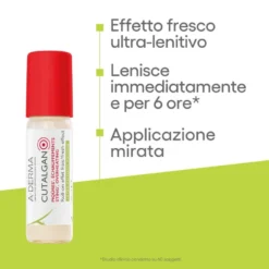 A-Derma Cutalgan - Roll-on lenitivo per il sollievo dal prurito e dalle punture di insetti, 10 ml