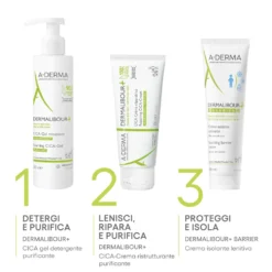 A-Derma Dermalibour+ - Barrier Crema Isolante Lenitiva Viso Corpo Mani Zone Intime, 100ml