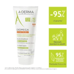 A-Derma Exomega Control - Balsamo Emolliente Anti-Grattage per Pelle Secca a Tendenza Atopica Prurito, 200ml