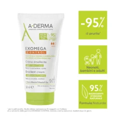 A-Derma Exomega Control - Crema Emolliente Pelle Secca Tendenza Atopica, 50ml