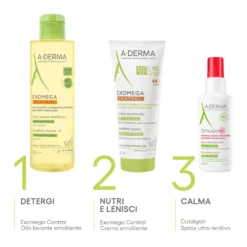 A-Derma Exomega Control - Crema Emolliente Pelle Secca Tendenza Atopica, 50ml