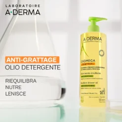 A-Derma Exomega Control - Olio Lavante Emolliente Anti-Grattage, 500ml