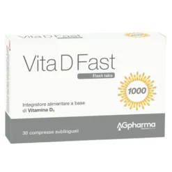 AG Pharma Vita D Fast 1000 Integratore Di Vitamina D3, 30 Compresse Sublinguali