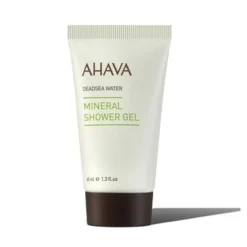 Ahava Gel doccia minerale all'acqua del Mar Morto - Detergente corpo idratante e rinfrescante, 40 ml