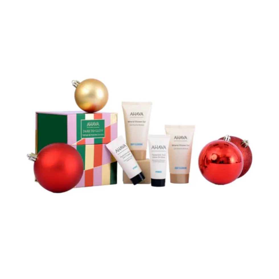 Ahava Refresh & Hydrate Express - Cofanetto da viaggio idratante per viso e corpo, 4 pezzi