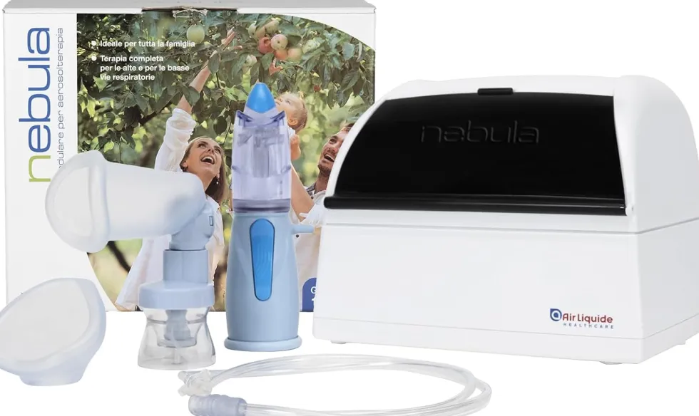 Air Liquide aerosol Nebula M2000 - Apparecchio per aerosolterapia e lavaggio nasale, 1 pezzo
