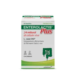 Alfasigma Enterolactis Plus - Integratore di fermenti lattici per la flora intestinale, 14 bustine