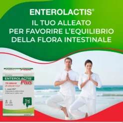 Alfasigma Enterolactis Plus - Integratore di fermenti lattici per la flora intestinale, 14 bustine