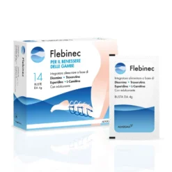 Alfasigma Flebinec Integratore per Tono Venoso e Drenaggio Linfatico, 14 Buste