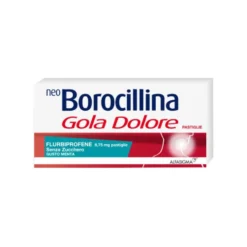 Alfasigma Neoborocillina Gola Dolore Pastiglie Flurbiprofene Senza Zucchero Gusto Menta Azione Rapida, 16 Pastiglie