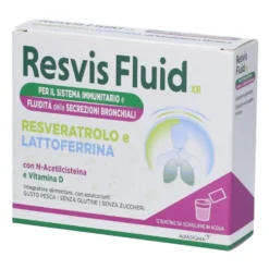 Alfasigma Resvis Fluid XR - Integratore per fluidificare le secrezioni bronchiali, 12 bustine