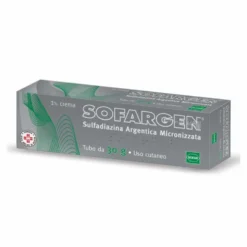 Alfasigma Sofargen 1% Crema Sulfadiazina Argentica Micronizzata Trattamento Antibatterico Locale, 30g