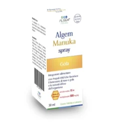 Algem Natura Algem Manuka - Spray gola senza glutine per il benessere di naso e gola, 30 ml