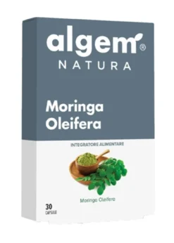Algem Natura Moringa Oleifera - Integratore in capsule di moringa per la digestione, 30 capsule
