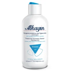Alkagin Detergente intimo protettivo al loto - Detergente idratante per pelli sensibili, 250 ml