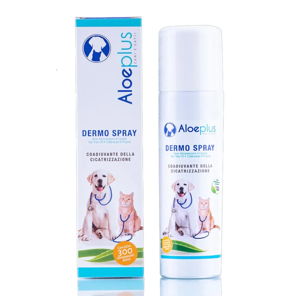 Aloe Plus Dermo Spray Coadiuvante della Cicatrizzazione Cani e Gatti, 100ml