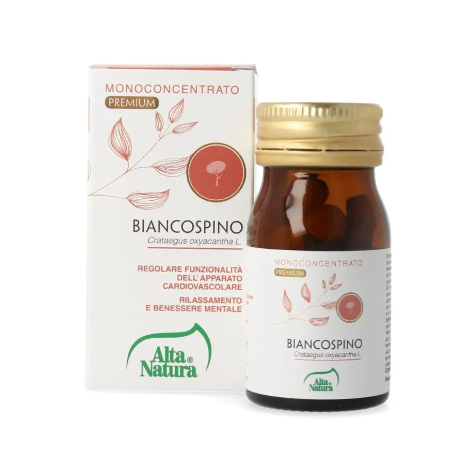 Alta Natura Terranata - Biancospino 500mg Integratore Relax e Benessere Mentale, 60 Compresse