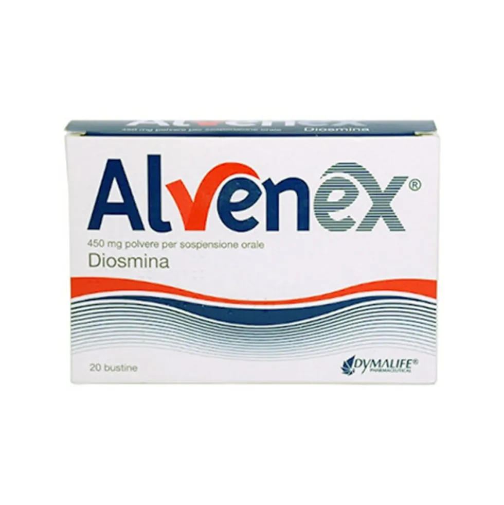 Alvenex 450mg Diosmina Insufficienza Venosa e Fragilità Capillare, 20 Bustine