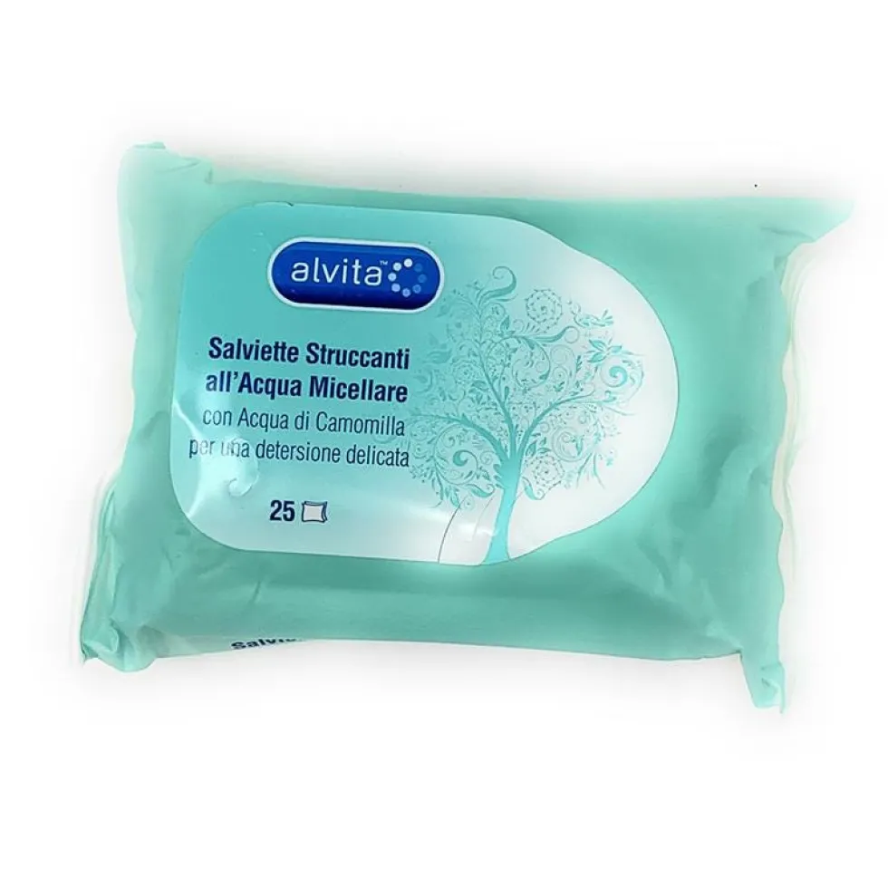 Alvita Salviette Struccanti All'Acqua Micellare, 25 Pezzi