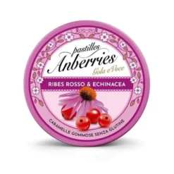 Anberries Gola e Voce Pastiglie Gommose Ribes Rosso e Echinacea, 50g