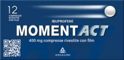 Angelini Momentact 400 mg - Antidolorifico per i dolori e gli stati febbrili, 12 compresse rivestite