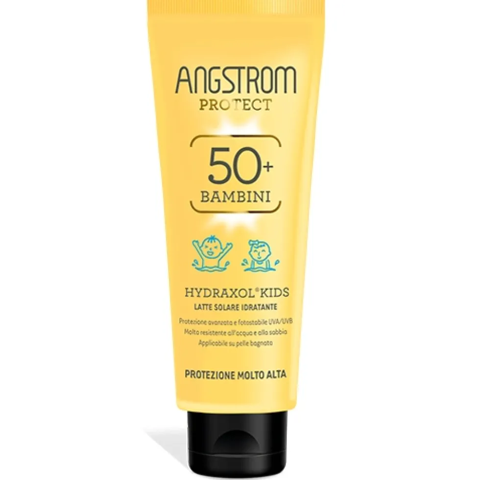 Angstrom Protect Hydraxol Kids SPF50+ - Latte solare idratante per la pelle dei bambini, 125 ml
