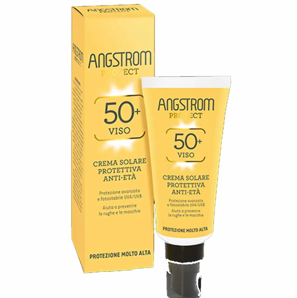 Angstrom Protect SPF50+ Crema Solare Protettiva Anti Età Viso, 40ml