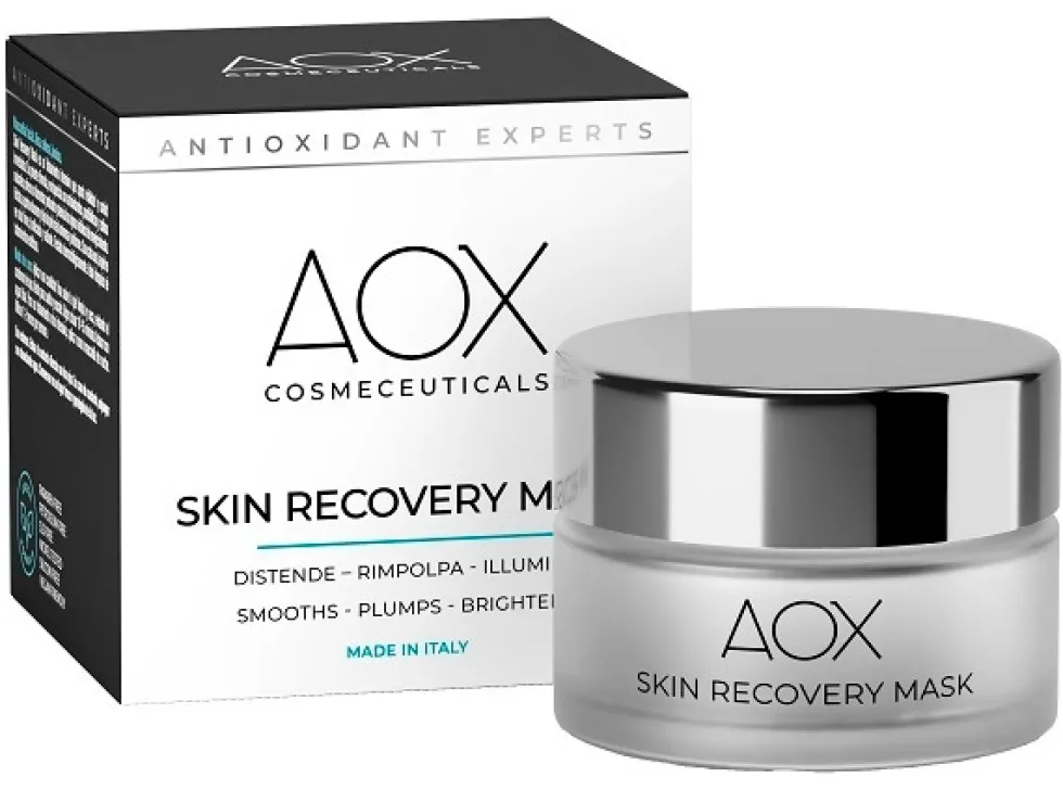 AOX Skin Recovery Mask Maschera Viso Idratante Illuminante e Rimpolpante, 50ml