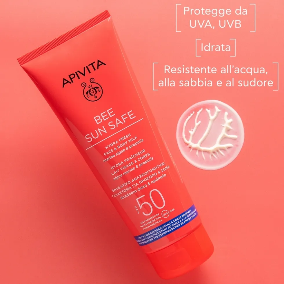 Apivita Bee Sun Safe - Hydra Fresh Latte Viso e Corpo SPF50, 200ml