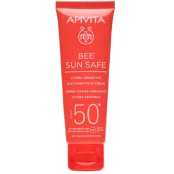 Apivita Bee Sun Safe - Hydra Sensitive Crema Viso Lenitiva SPF50+, 50ml