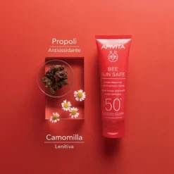 Apivita Bee Sun Safe - Hydra Sensitive Crema Viso Lenitiva SPF50+, 50ml