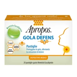 Apropos Gola Defens Pro - Pastiglie al mentolo per il sollievo dal mal di gola, 20 pastiglie