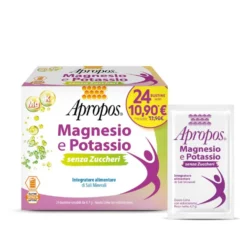 Apropos Magnesio e Potassio - Integratore di sali minerali per l'energia muscolare, 24 bustine