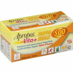 Apropos Vita+ Pappa Reale 500 mg - Integratore per le difese immunitarie, 10 flaconcini da 10 ml